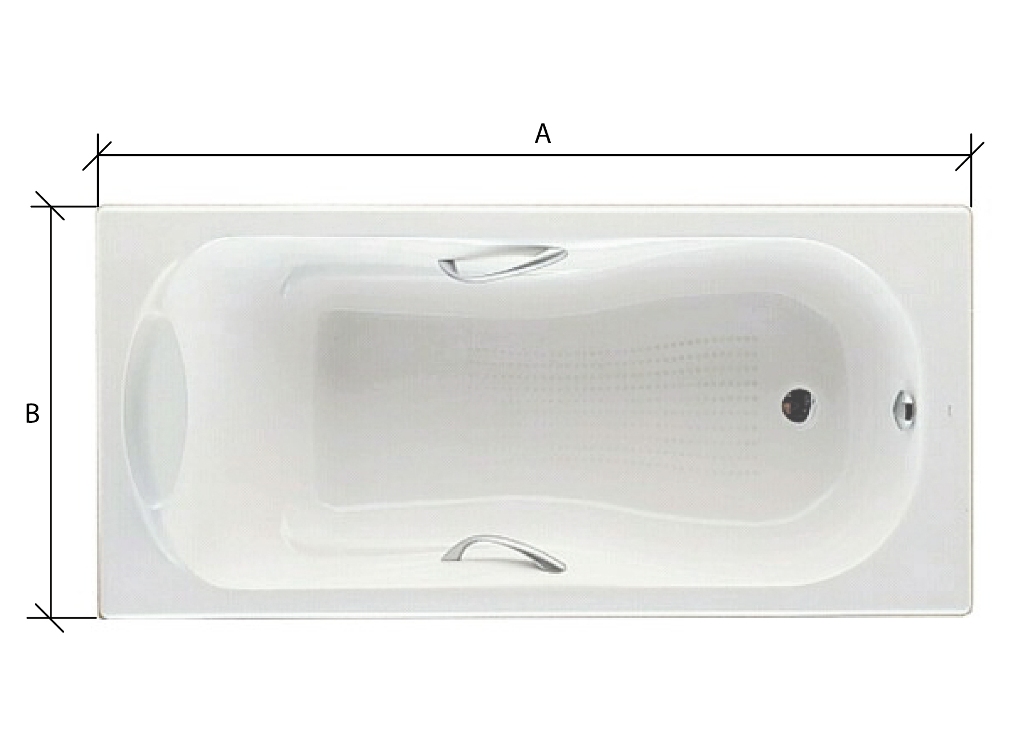 Схема замера Г- образного карниза для прямоуголной ванны
